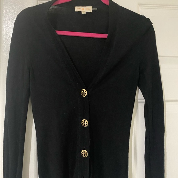 TORY BURCH - Simone Button-Front Wool Cardigan - Picture 2 of 5